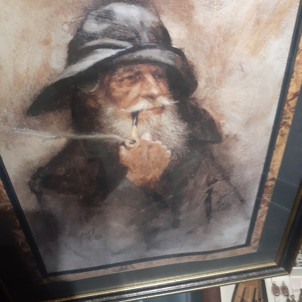 Vintage Large Home Interior painting "The Captain Only $50